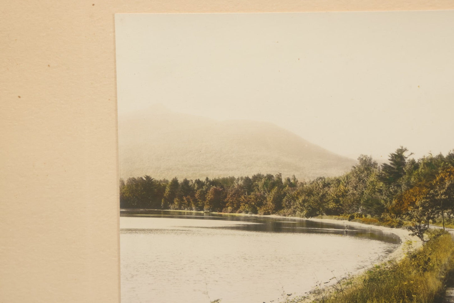 Lot 095 - Antique Photograph Titled "Lake Chocorua" Photo Of  New Hampshire Lake By David Davidson, Artist Signed, In Frame, 16-1/8" x 13-1/8"