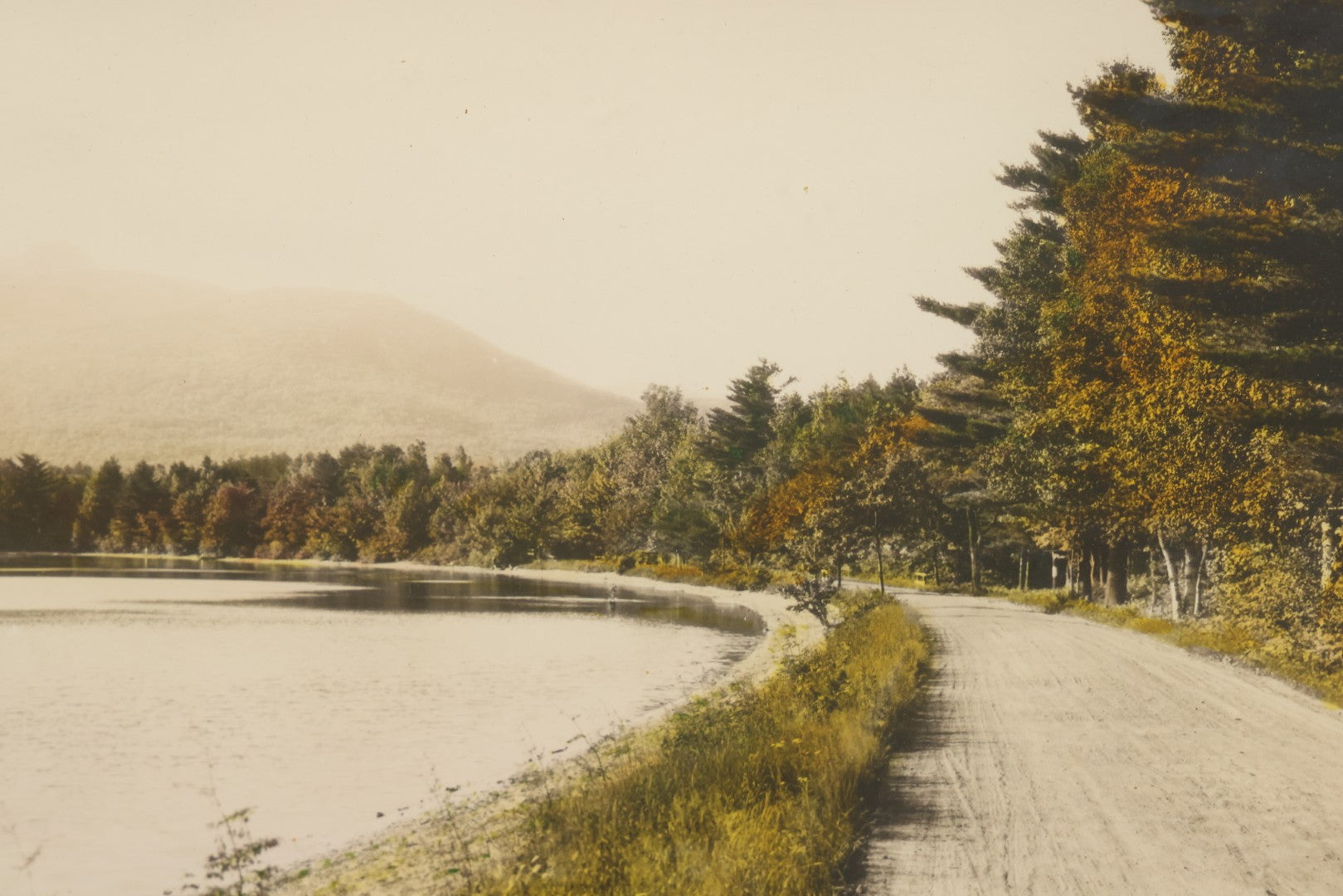 Lot 095 - Antique Photograph Titled "Lake Chocorua" Photo Of  New Hampshire Lake By David Davidson, Artist Signed, In Frame, 16-1/8" x 13-1/8"