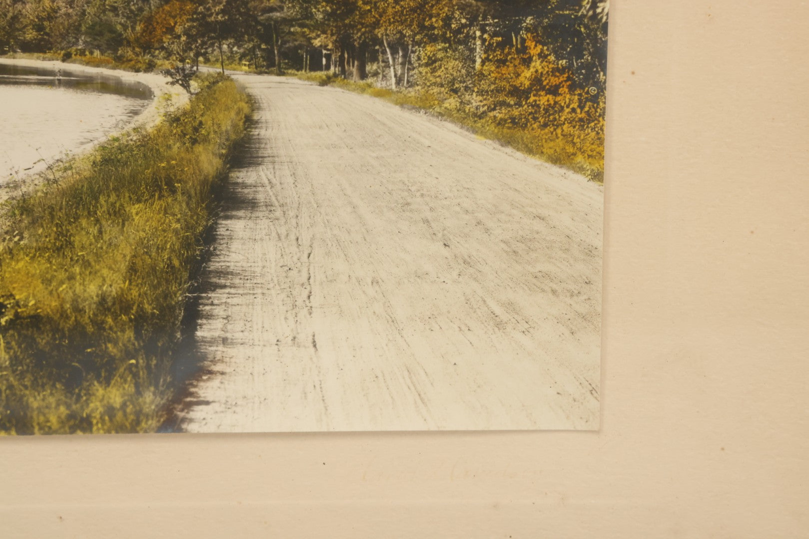 Lot 095 - Antique Photograph Titled "Lake Chocorua" Photo Of  New Hampshire Lake By David Davidson, Artist Signed, In Frame, 16-1/8" x 13-1/8"