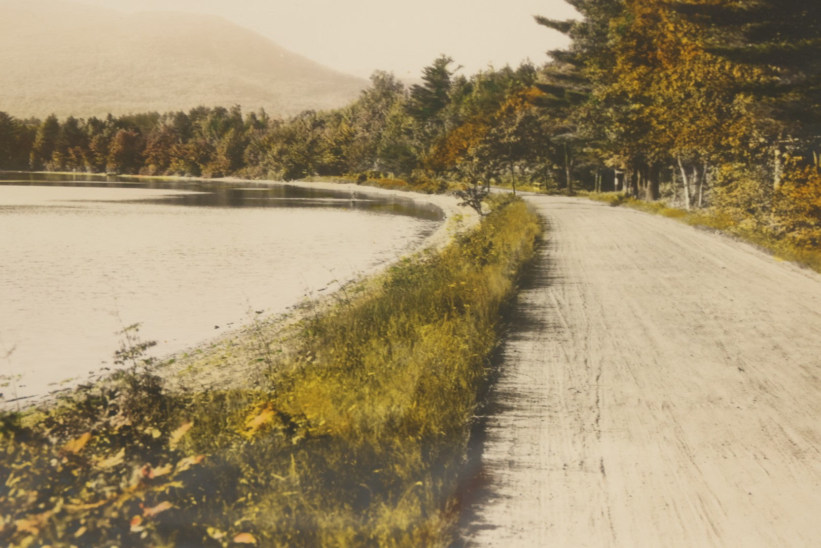 Lot 095 - Antique Photograph Titled "Lake Chocorua" Photo Of  New Hampshire Lake By David Davidson, Artist Signed, In Frame, 16-1/8" x 13-1/8"