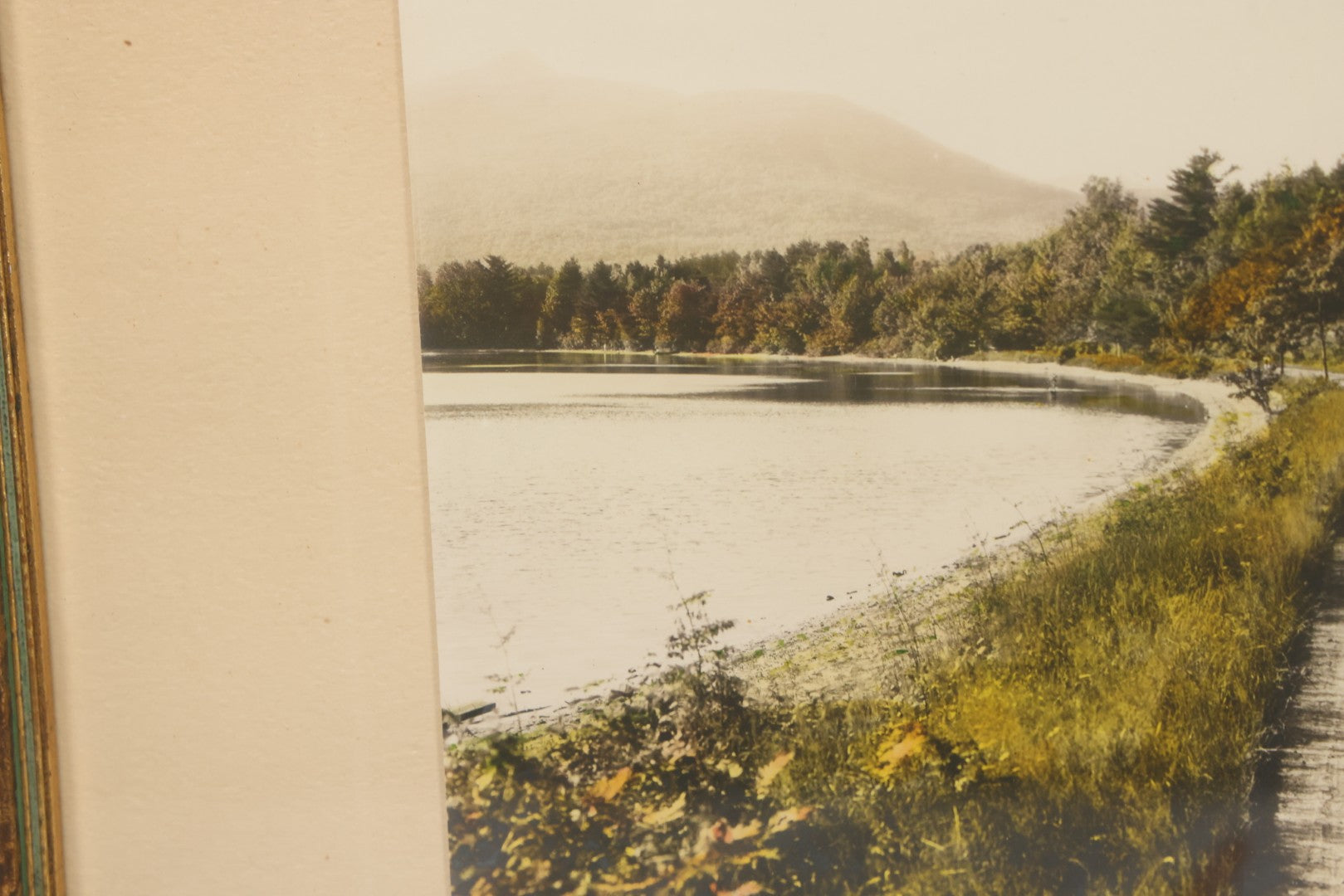 Lot 095 - Antique Photograph Titled "Lake Chocorua" Photo Of  New Hampshire Lake By David Davidson, Artist Signed, In Frame, 16-1/8" x 13-1/8"