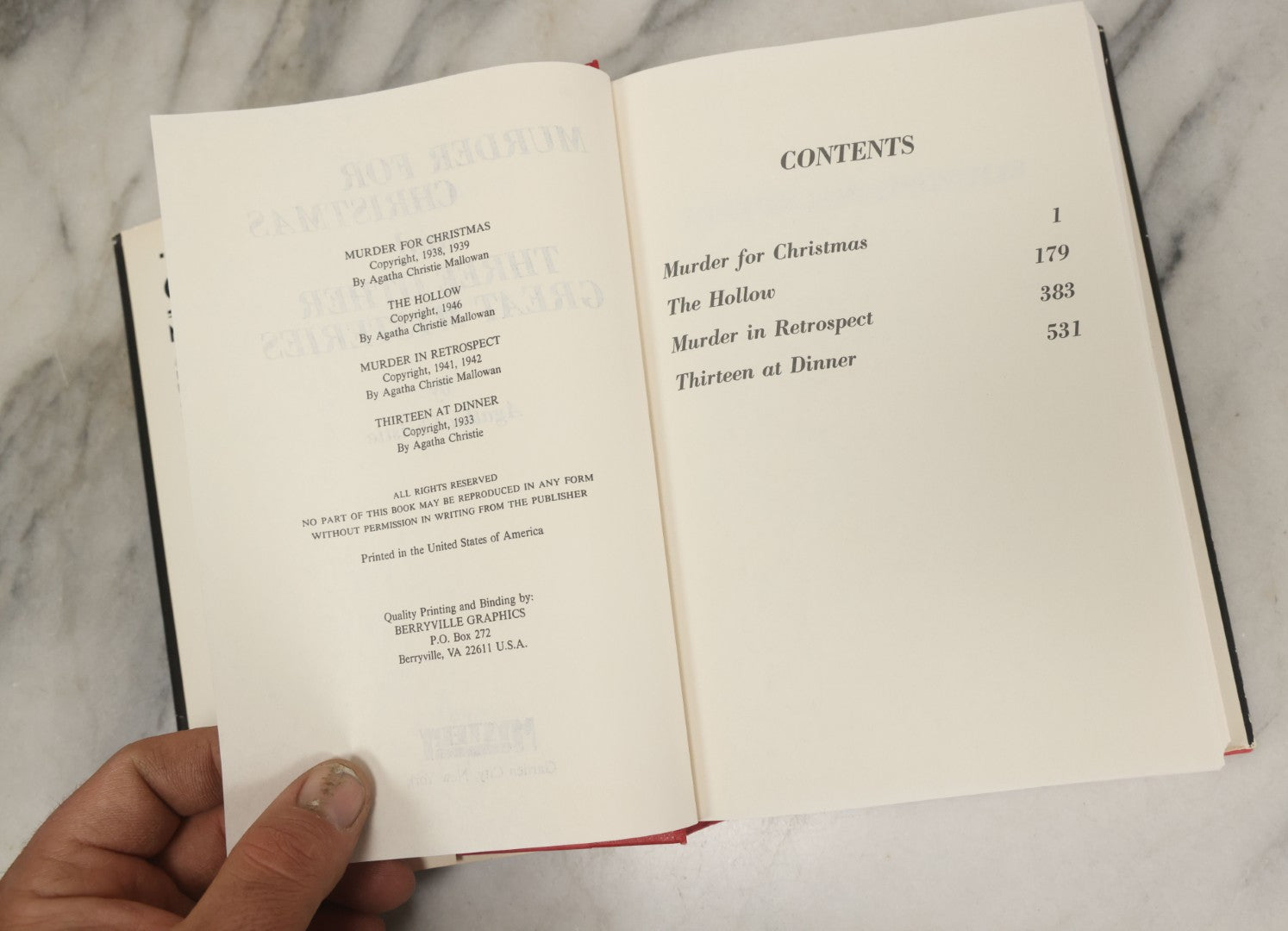 Lot 099 - Grouping Of Three Vintage Agatha Christie Mystery Books Including "Curtain," "Curtain & The Mysterious Affair At Styles," And "Murder For Christmas"