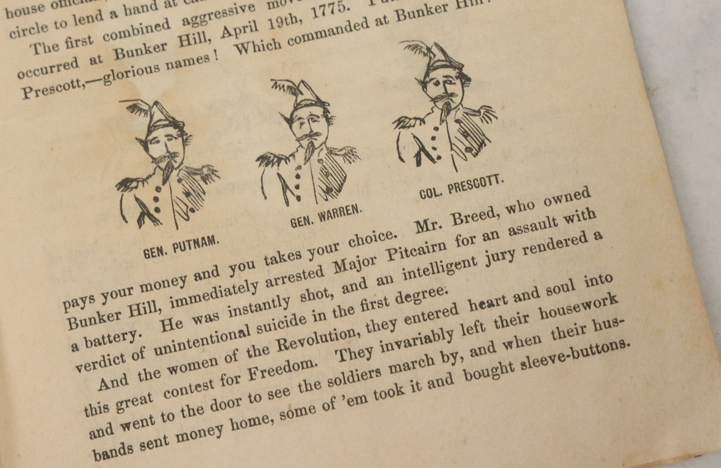 Lot 102 - "Mos Skinner's Centennial Book 1776-1876" Antique Comic Illustrated Booklet, Published By New England News Company, Printed By Warren Richardson, Boston, Copyrighted 1875 By J.E. Brown