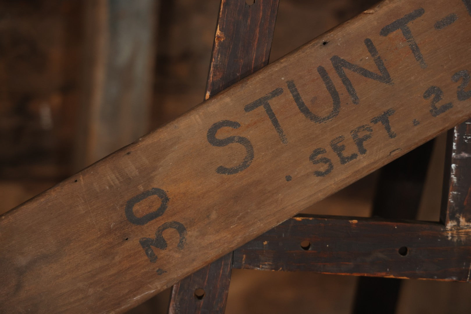 Vintage "Stunt-Nite" College Fraternity Pledge Wooden Paddle, Dated September 22, 1927, Class Of 1930, Unknown University, 34" x 5"