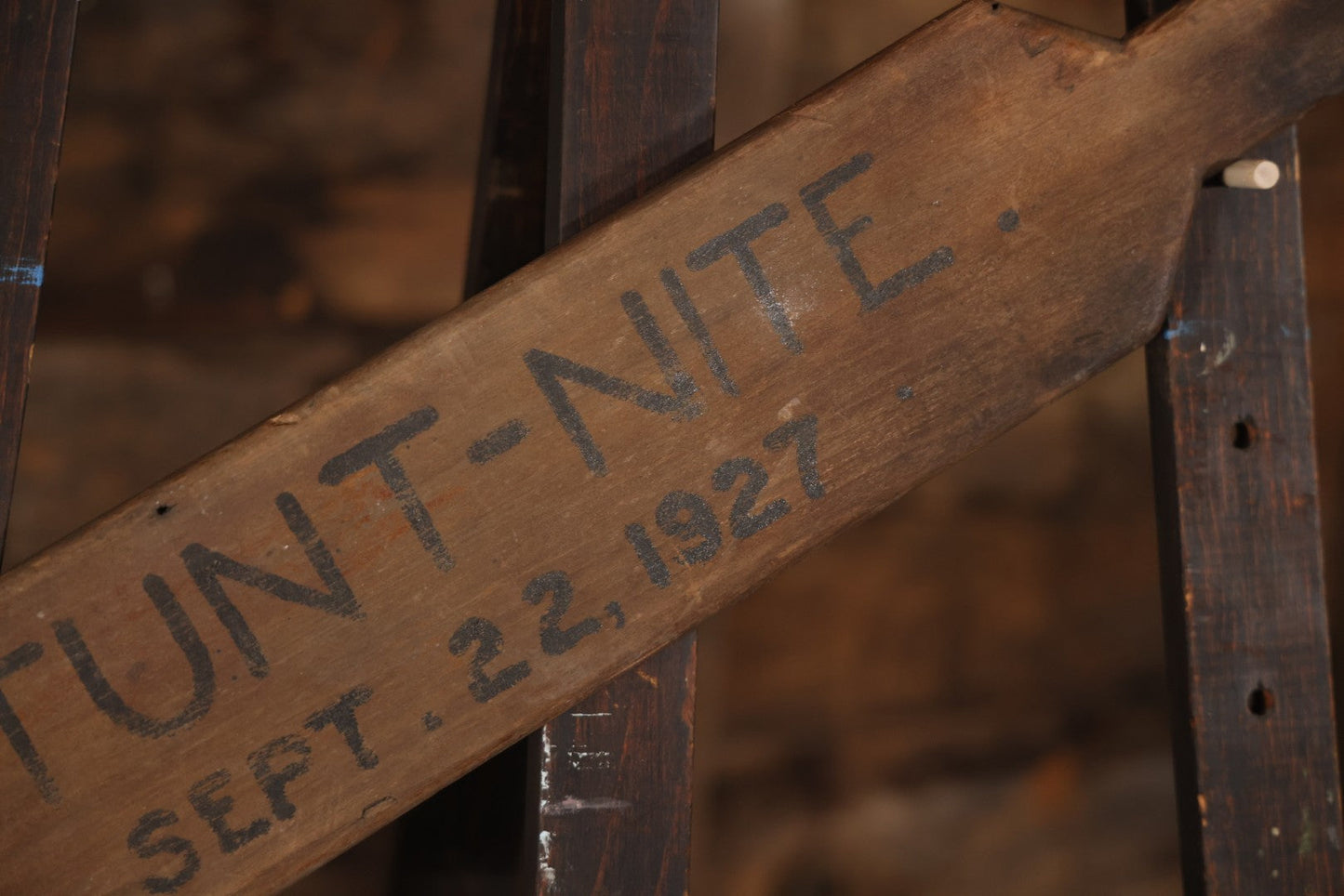 Vintage "Stunt-Nite" College Fraternity Pledge Wooden Paddle, Dated September 22, 1927, Class Of 1930, Unknown University, 34" x 5"