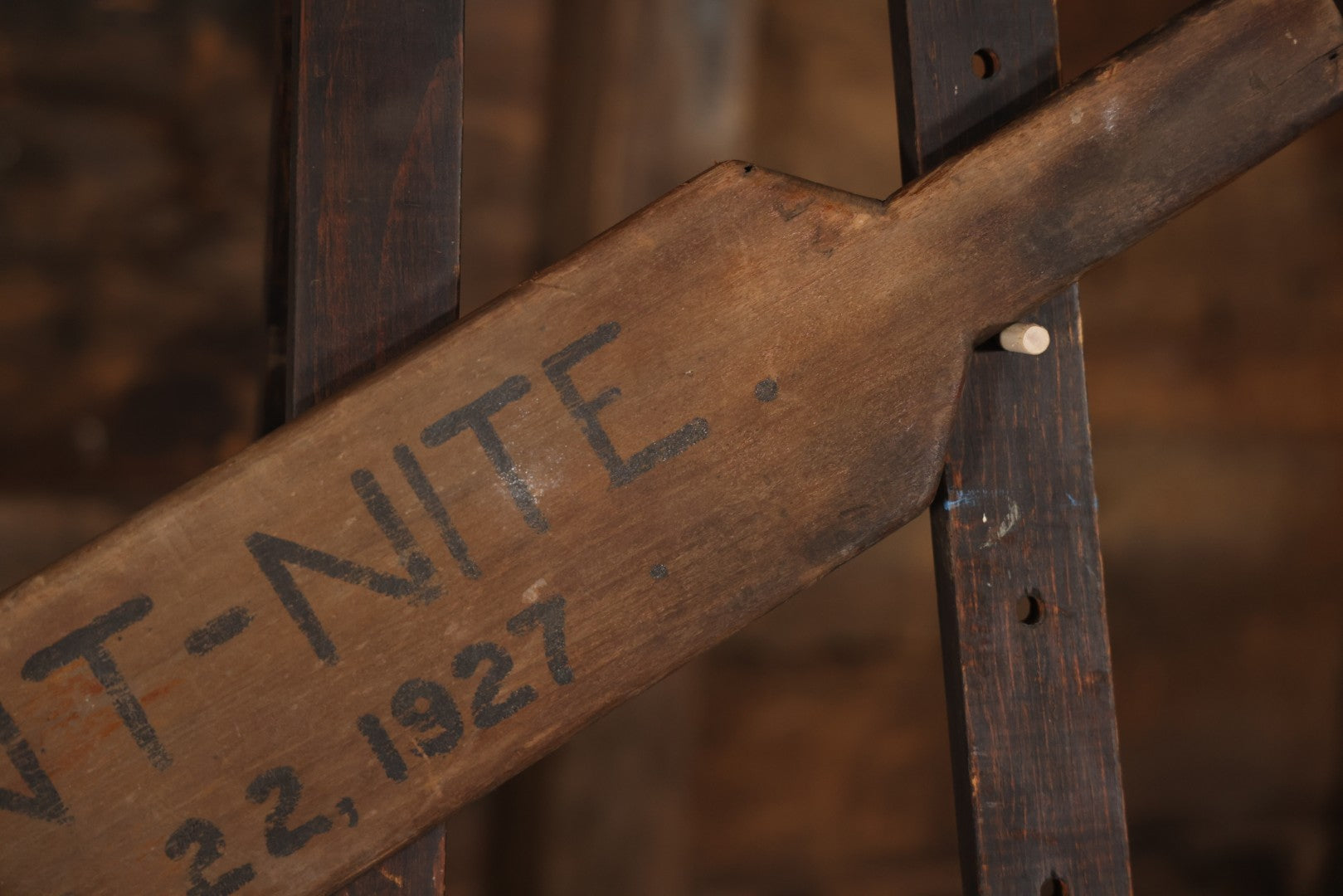Vintage "Stunt-Nite" College Fraternity Pledge Wooden Paddle, Dated September 22, 1927, Class Of 1930, Unknown University, 34" x 5"
