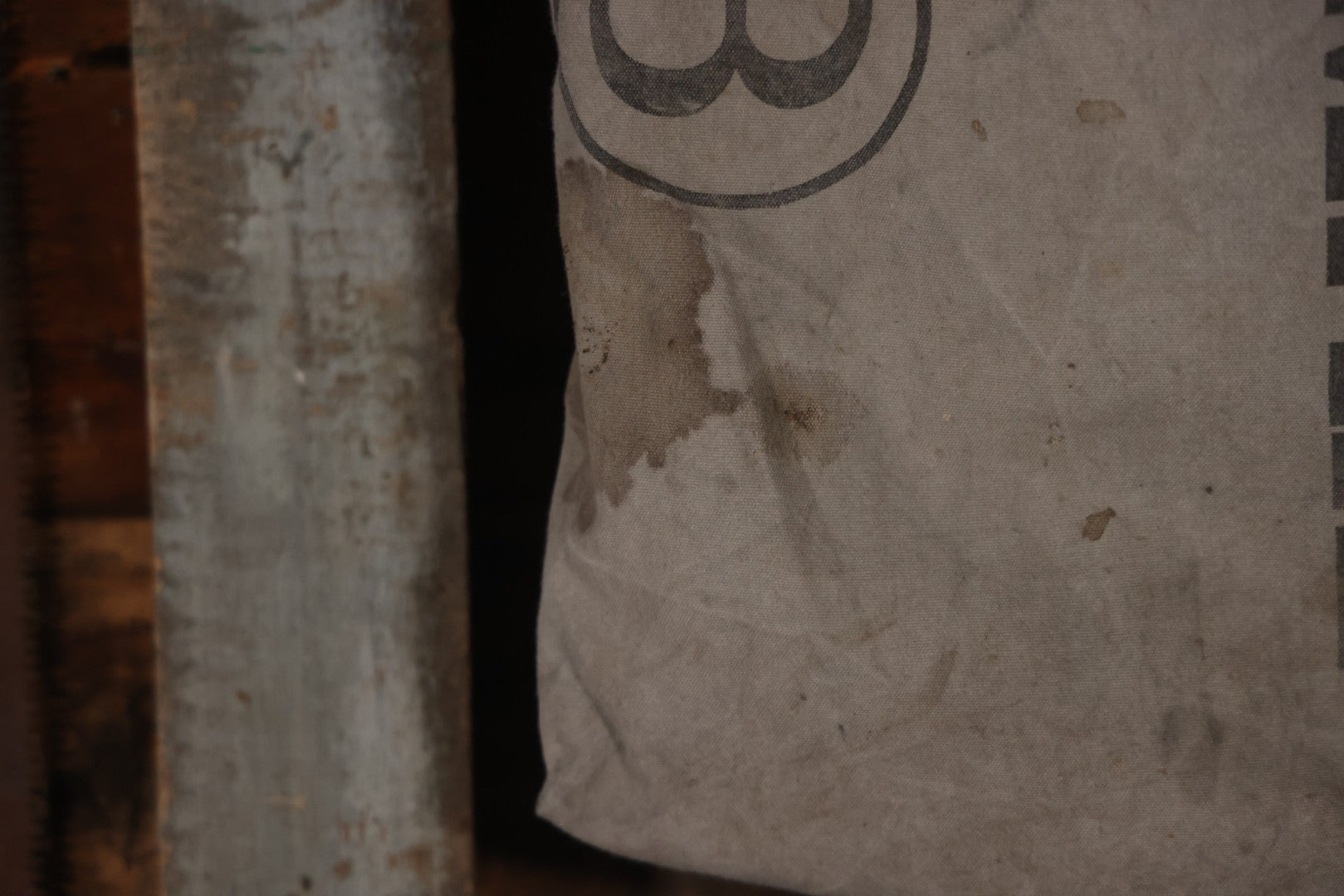 Vintage Mid-20th Century Heavy Canvas United States Domestic U.S. Mail Postal Service Sack Bag With Drawstring Closure