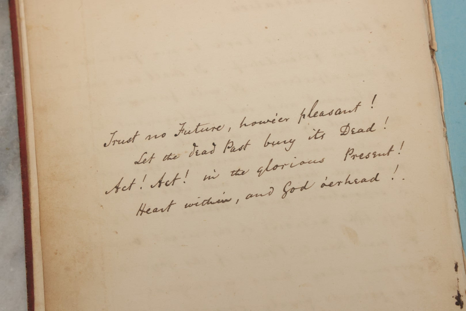 Lot 004 - Antique Victorian Autograph Souvenir Album, Published By J.C. Riker, New York, Presented To Sarah E. Wood By Her Friend D.A. Manter, With Many Inscriptions And Poems, Several Full Page Engraved Plates, New Hampshire, 1849-1885