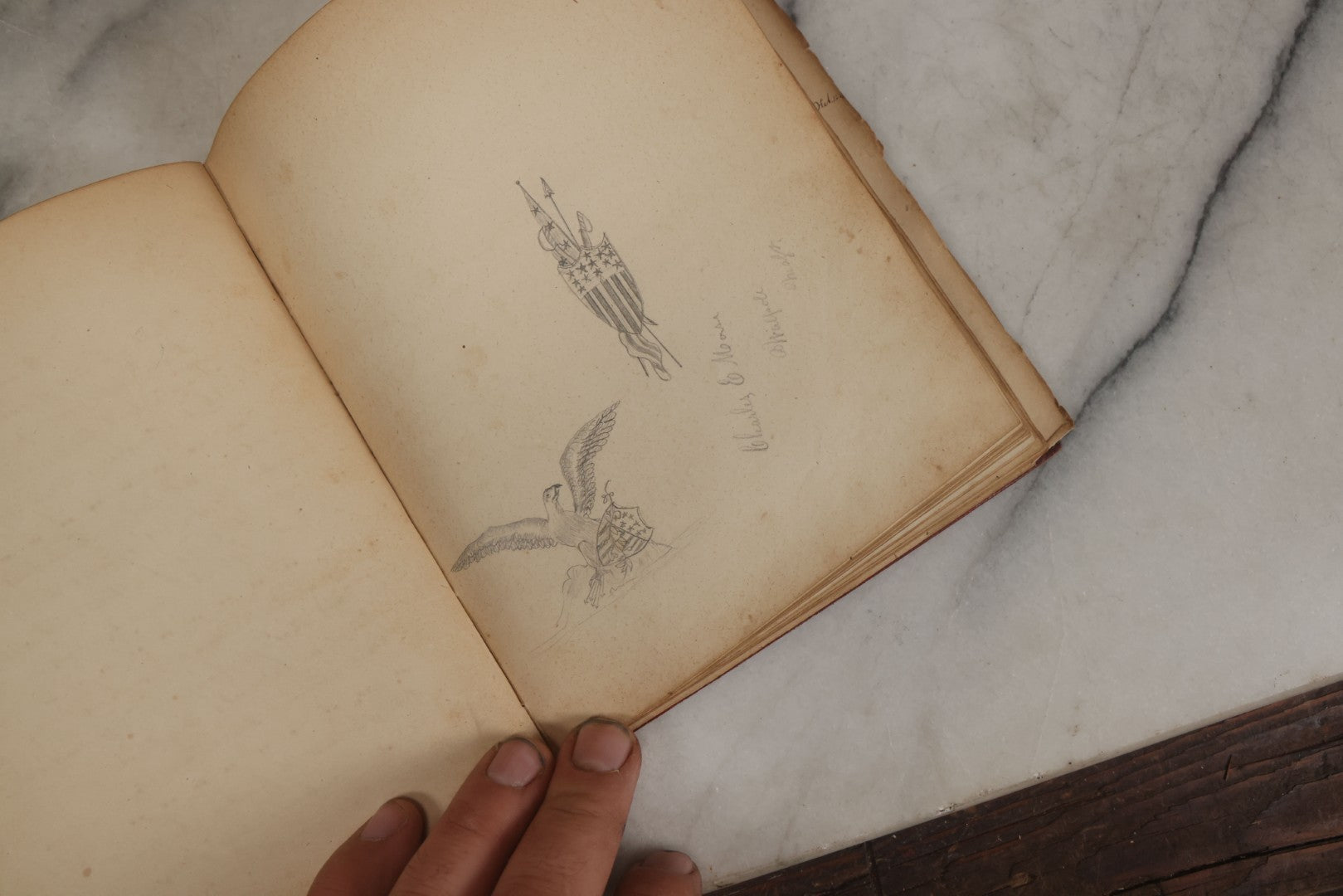 Lot 004 - Antique Victorian Autograph Souvenir Album, Published By J.C. Riker, New York, Presented To Sarah E. Wood By Her Friend D.A. Manter, With Many Inscriptions And Poems, Several Full Page Engraved Plates, New Hampshire, 1849-1885