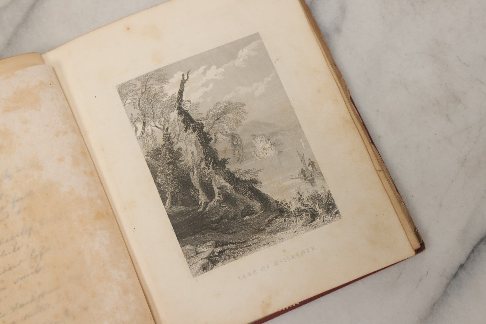 Lot 004 - Antique Victorian Autograph Souvenir Album, Published By J.C. Riker, New York, Presented To Sarah E. Wood By Her Friend D.A. Manter, With Many Inscriptions And Poems, Several Full Page Engraved Plates, New Hampshire, 1849-1885