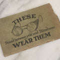Lot 111 - Vintage "Special Safety Rules Of The American Car And Foundry Company" Booklet, January, 1916, With Safety Goggles Graphic On Verso, Note Rodent Damage To Corner