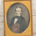 Lot 116 - Antique 1/4 Plate Daguerreotype Photograph Of Handsome Young Man With Slicked Back Hair, Soul Patch, In Suit, With Brass Mat, No Case