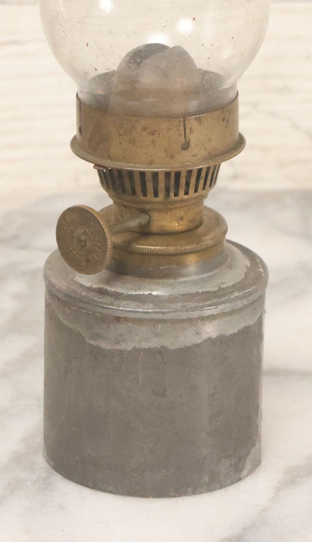Lot 005 - Antique Magic Lantern Projector In Original Box With Eleven Slides, On Base With Storage Compartment, Original Paper Label Instructions, By Ernst Plank Company, Nuremberg, Germany, Note Missing Metal Chimney
