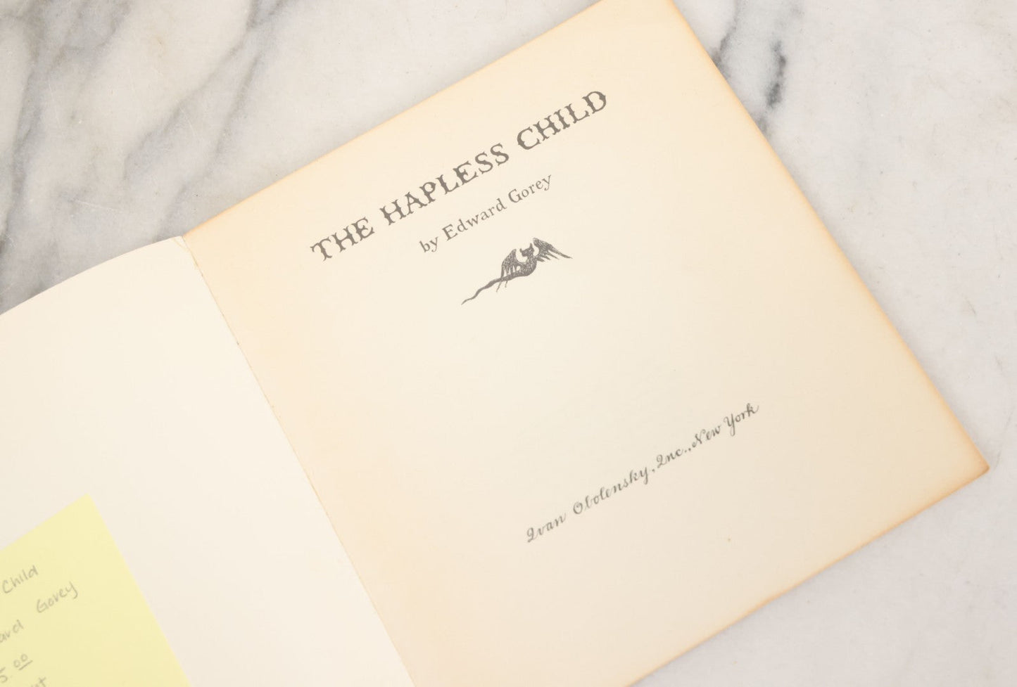 Lot 128 - "The Hapless Child" Vintage Macabre Illustrated Children's Book By Edward Gorey, Ivan Obolensky, Inc., Publishers, New York, Copyright 1961