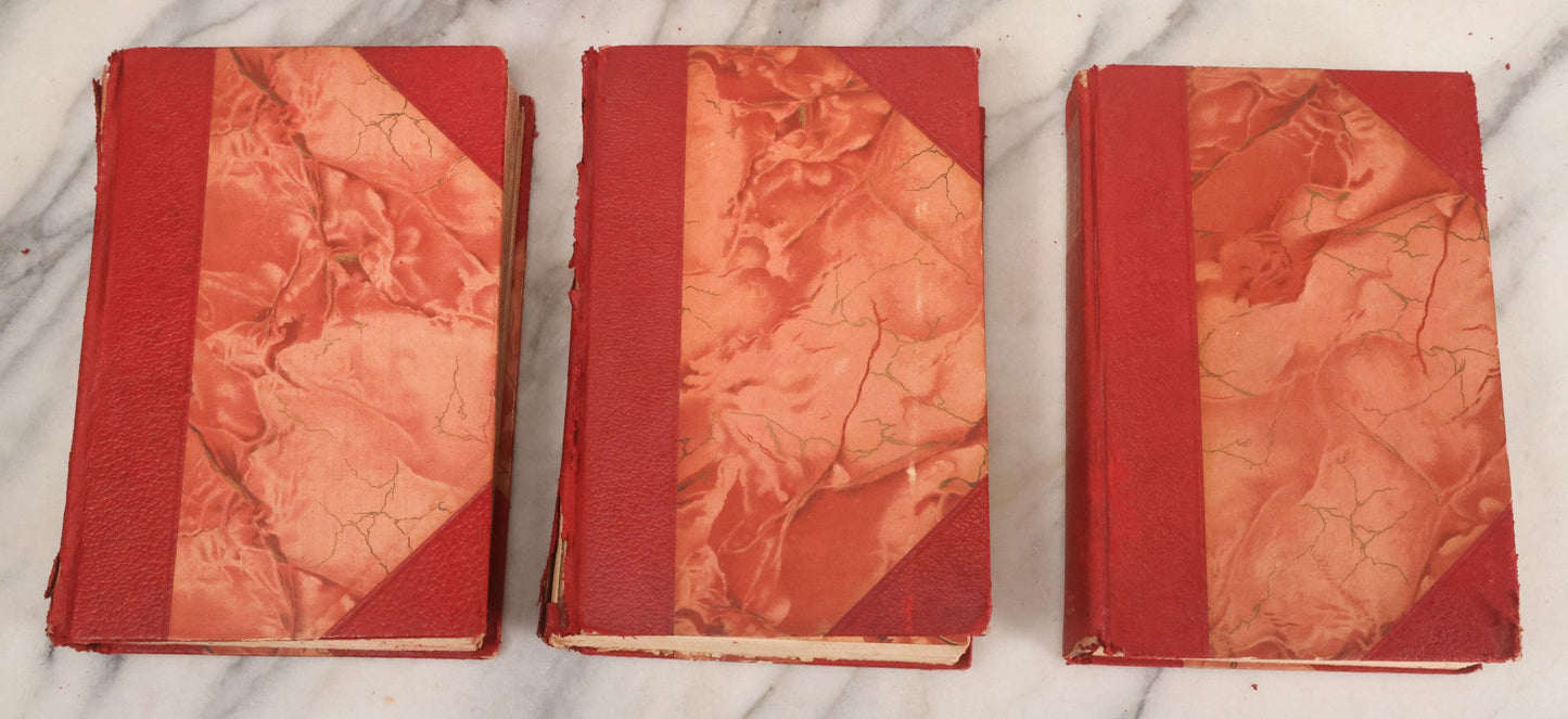 Lot 011 - Antique Ten Volume Book Set, The Complete Works Of Edgar Allan Poe, Illustrated, Copyright 1908, By The Werner Company, Akron, Ohio, Library Edition