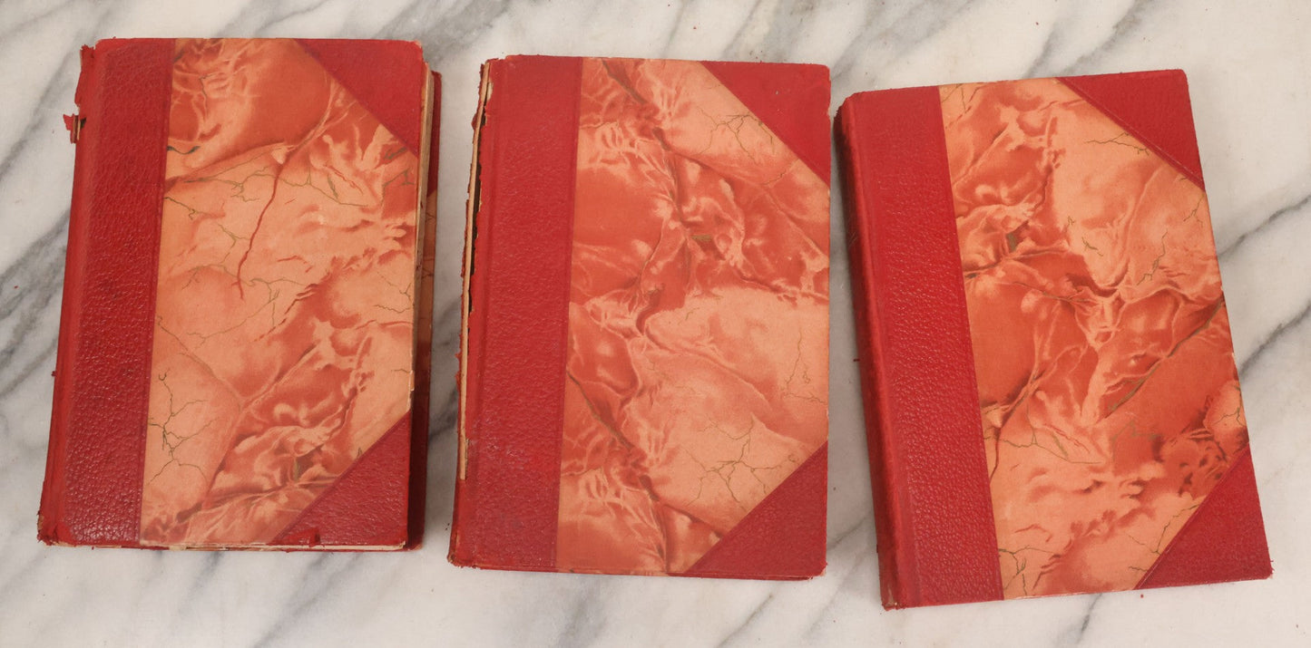 Lot 011 - Antique Ten Volume Book Set, The Complete Works Of Edgar Allan Poe, Illustrated, Copyright 1908, By The Werner Company, Akron, Ohio, Library Edition