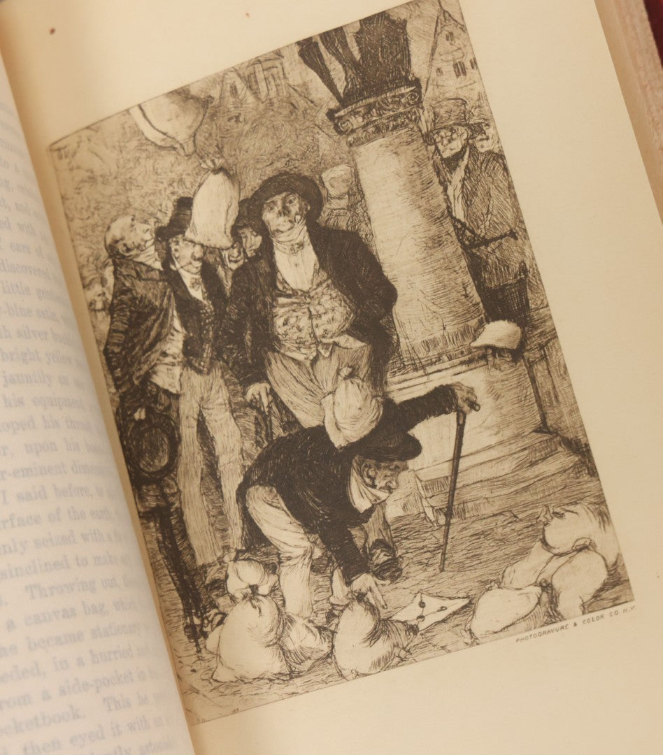 Lot 011 - Antique Ten Volume Book Set, The Complete Works Of Edgar Allan Poe, Illustrated, Copyright 1908, By The Werner Company, Akron, Ohio, Library Edition