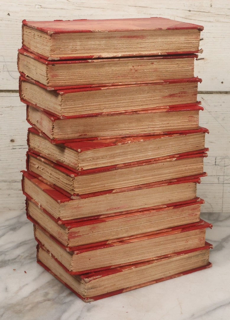 Lot 011 - Antique Ten Volume Book Set, The Complete Works Of Edgar Allan Poe, Illustrated, Copyright 1908, By The Werner Company, Akron, Ohio, Library Edition