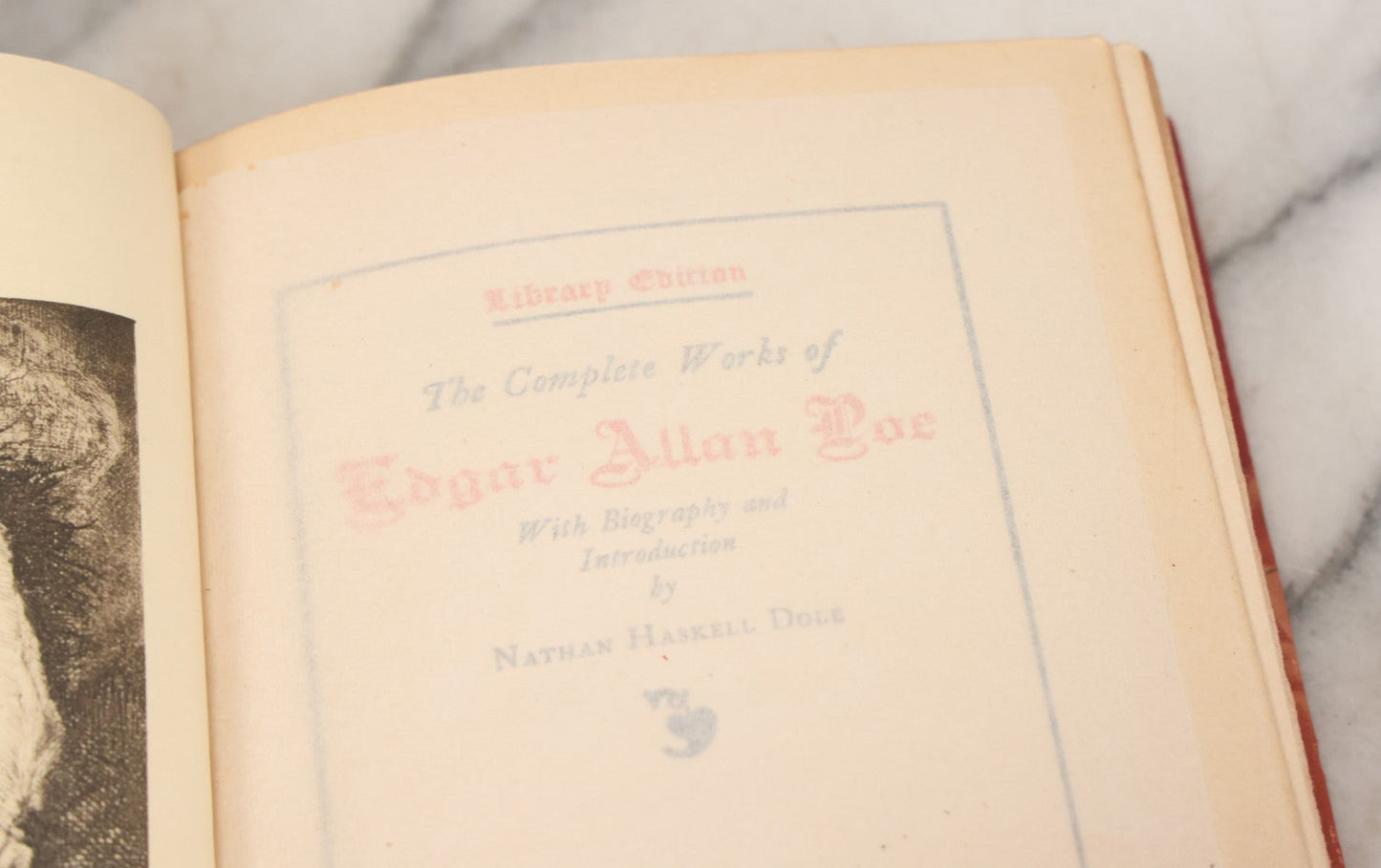 Lot 011 - Antique Ten Volume Book Set, The Complete Works Of Edgar Allan Poe, Illustrated, Copyright 1908, By The Werner Company, Akron, Ohio, Library Edition