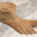 Lot 045 - Vintage Folk Art Carved Wooden Foot Single Cigarette Ashtray
