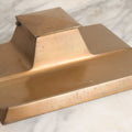 Lot 055 - Antique Art Deco Bronze Inkwell And Pen Rest With Original Glass Insert, Marked "Real Bronze," No. 1719