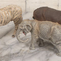 Lot 026 - Grouping Of Three Vintage Animal Toys, Including Zebra Elephant And Hippo, Mixed Materials (Chalkware/Plaster, Composition), Note Wear And Tear