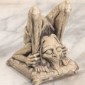 Lot 051 - Vintage Surrealist Chalkware Statue Of Man In Extreme Pose, Bottom Marked F. Levesque Initiation Au Sommeil, Copyright 1994, Note Chipping On Bottom