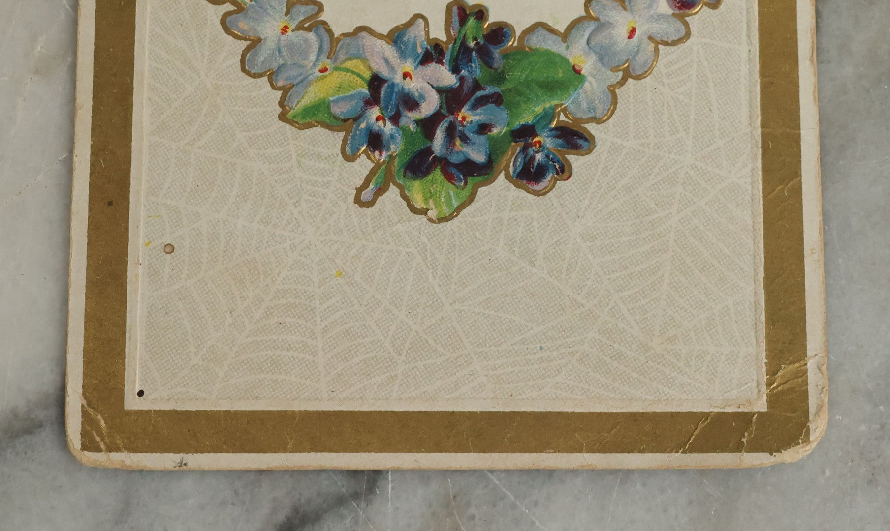 Lot 099 - Antique Embossed Valentines Postcard With Spider Web Design, "I Greet Thee, Valentine" Postmarked 1911