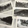 Lot 107 - Grouping Of Five Vintage Snapshot Photographs Showing A Railroad Collision And Derailment With A New Haven Caboose And A Locomotive With Trust Bridge Visible In Background, Circa 1940