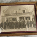 Lot 110 - Vintage Boarded Photograph Of Firefighters Of Chemical Company No. 1 & No. 2, Matted And Framed, Note Creases And Losses To Photo, 9-3/4" x 7-3/4"