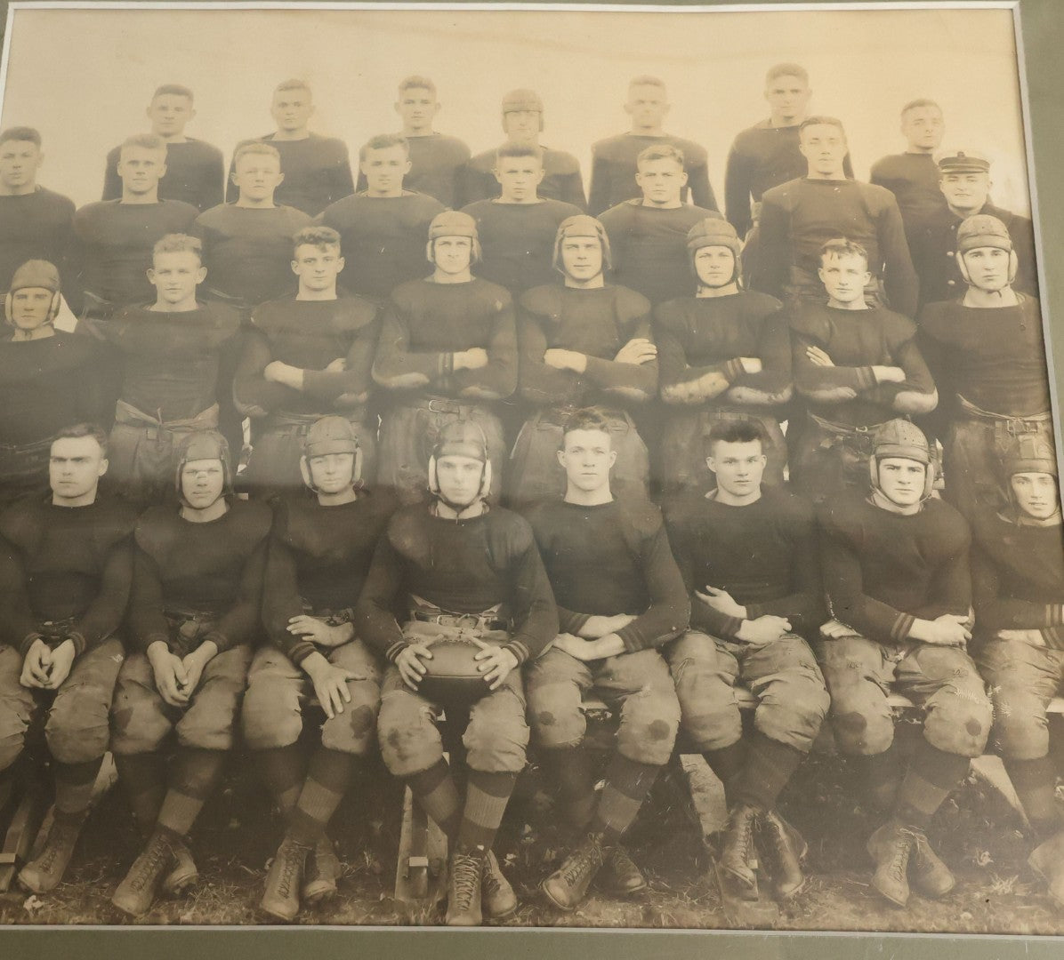 Lot 112 - Vintage Photograph Of A High School Boys American Football Team, Circa 1940, Matted And Shrink Wrapped