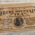 Lot 124 - Antique New Old Stock N.O.S. Hollister Brand Rocky Mountain Tea Advertising Box With Contents - "An Herb-Vegetable Laxative" - Manufactured For Hollister, Inc., Maddison, Wisconsin