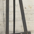 Lot 128 - Antique Black Painted Wood Photo Display Easel With Etched White Designs And Metal Adornments