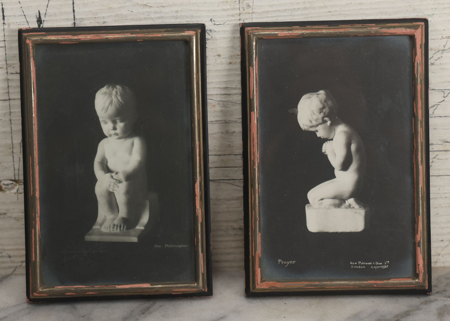 Lot 129 - Pair Of Vintage Photo Prints Of Little Boy Statues By George ...