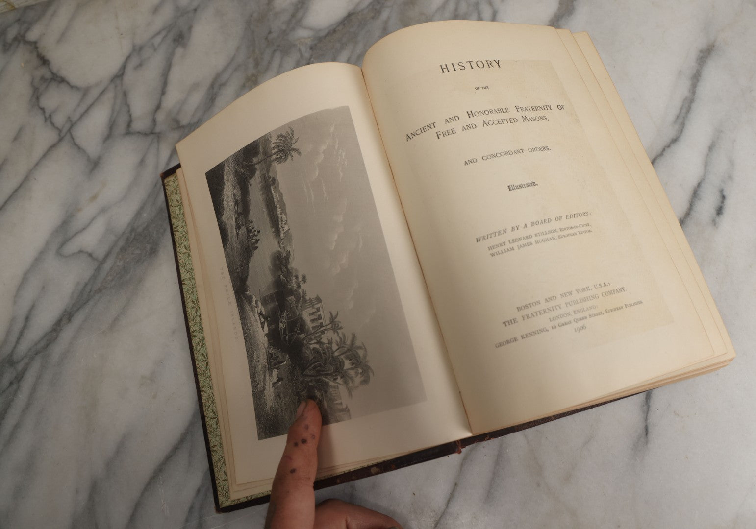 Lot 137 - "History Of Freemasonry And Concordant Orders" Antique Illustrated Fraternal History Book Written By A Board Of Editors, Henry Leonard Stillson, Editor In Chief, The Fraternity Publishing Company, 1906