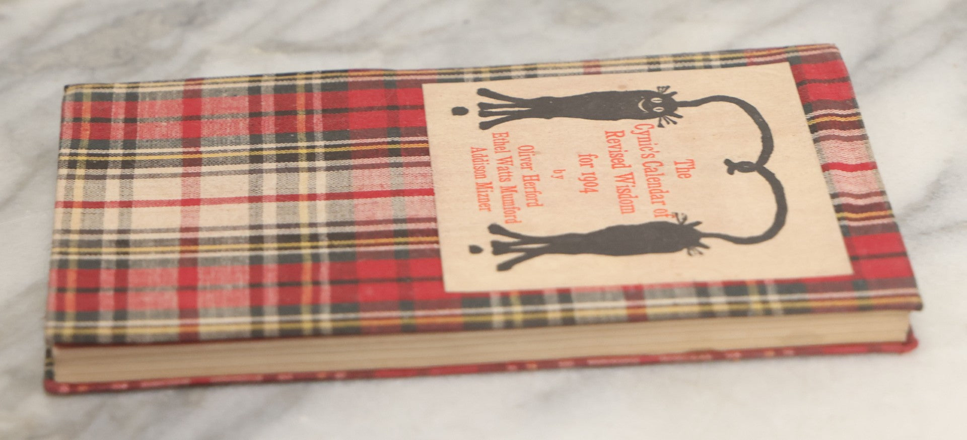 Lot 139 - "The Cynic's Calendar Of Revised Wisdom For 1904" Antique Book With Black Cats On Cover By Oliver Herford, Ethel Watts Mumford, Addison Mizner, With Macabre Frontispiece, Paul Elder And Company, Publishers, San Francisco