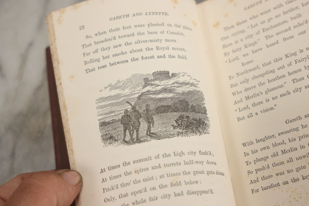 Lot 142 - "Gareth And Lynette" Antique Illustrated Poetry Book By Alfred Tennyson, James R. Osgood And Company, Publishers, Boston, 1872, Author's Edition