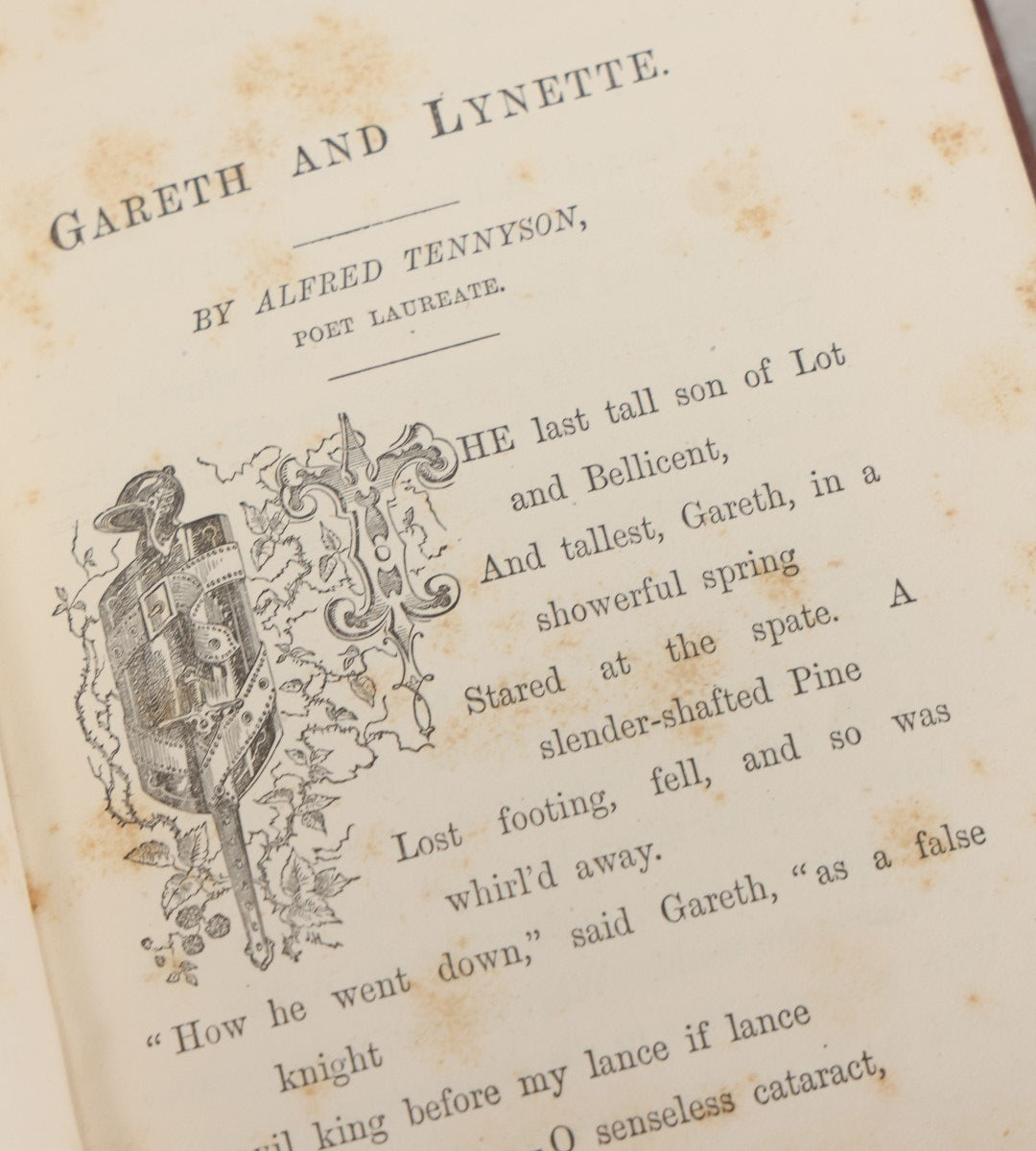 Lot 142 - "Gareth And Lynette" Antique Illustrated Poetry Book By Alfred Tennyson, James R. Osgood And Company, Publishers, Boston, 1872, Author's Edition