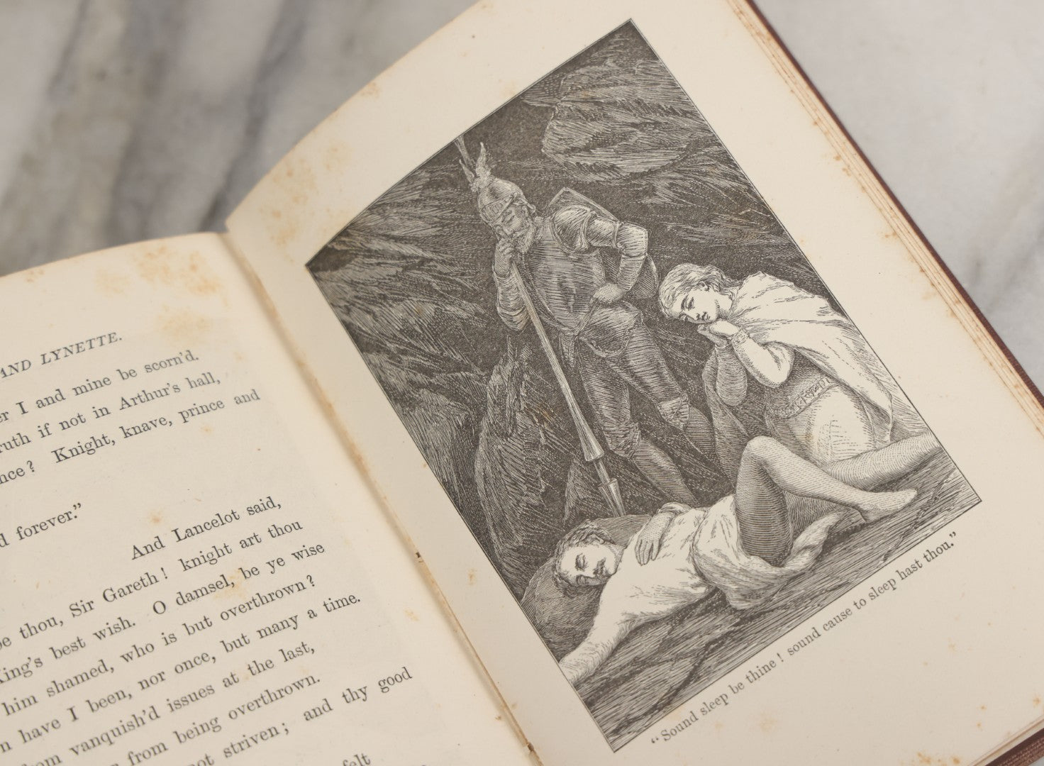 Lot 142 - "Gareth And Lynette" Antique Illustrated Poetry Book By Alfred Tennyson, James R. Osgood And Company, Publishers, Boston, 1872, Author's Edition