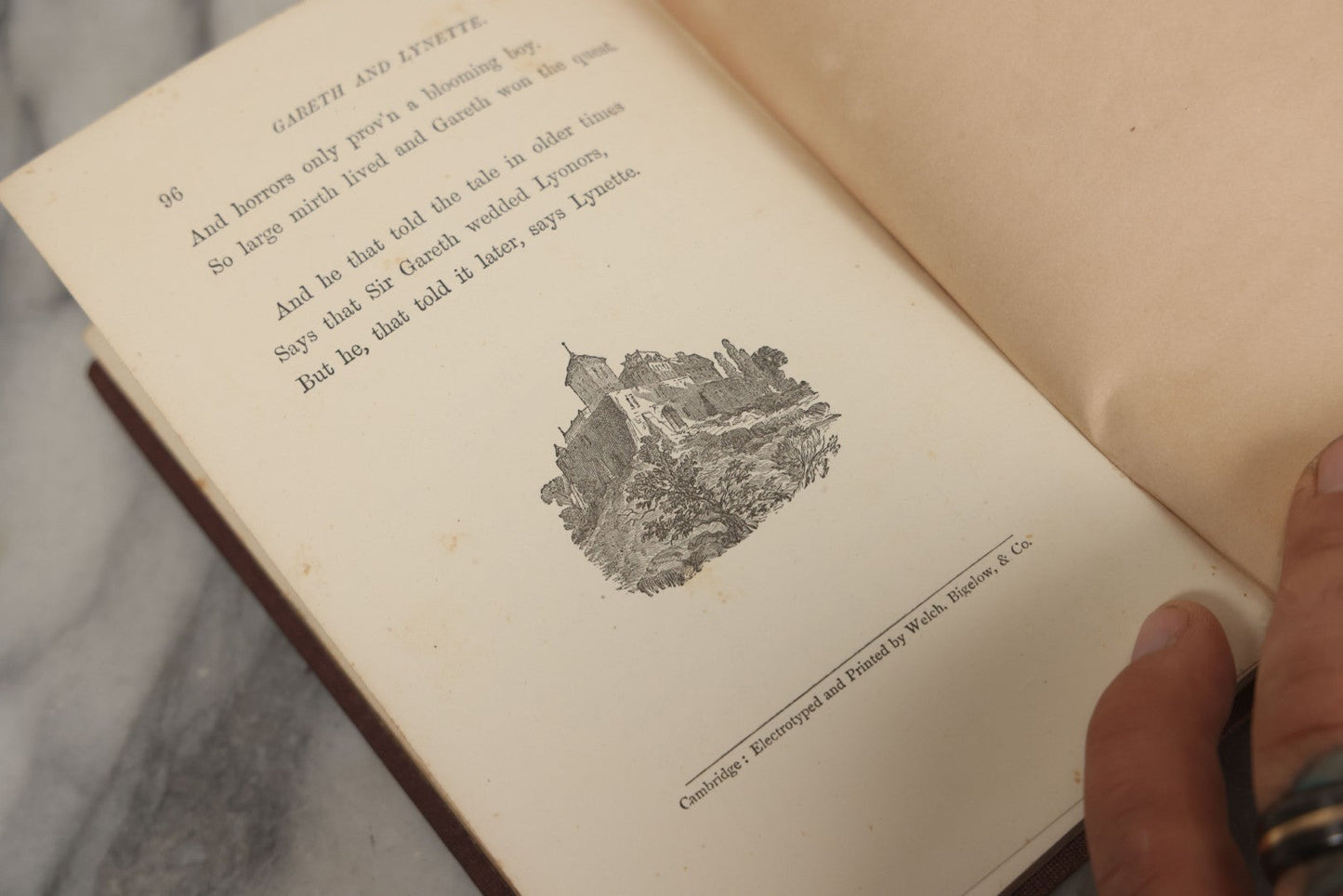 Lot 142 - "Gareth And Lynette" Antique Illustrated Poetry Book By Alfred Tennyson, James R. Osgood And Company, Publishers, Boston, 1872, Author's Edition