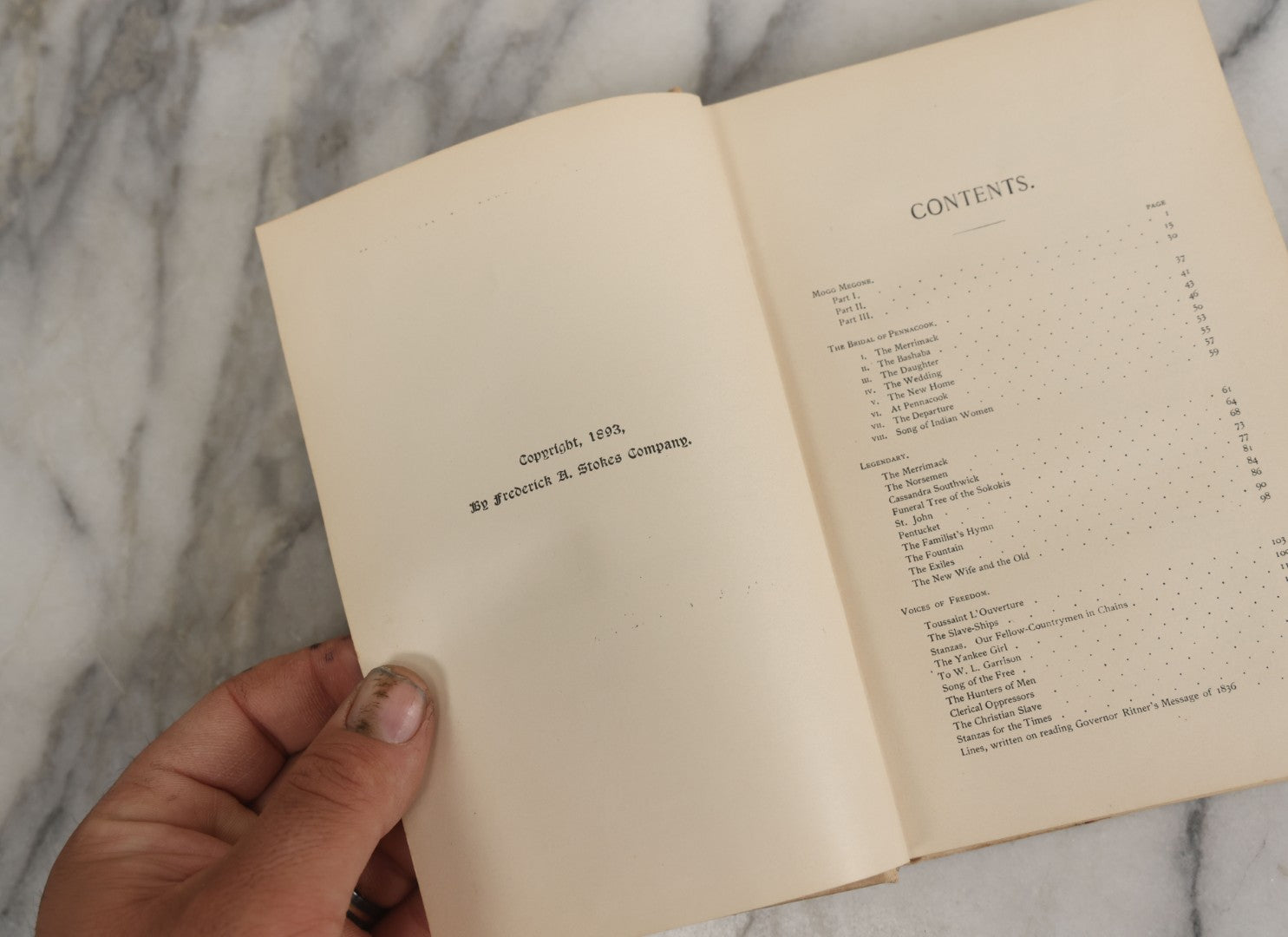 Lot 144 - "Poems" Antique Poetry Book By John G. Whittier, Vignet Edition, With 100 Illustrations By William A. Mccullough, Frederick A. Stokes Company, Publishers, New York, 1893
