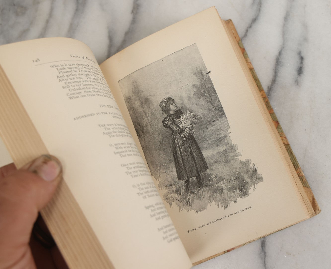 Lot 144 - "Poems" Antique Poetry Book By John G. Whittier, Vignet Edition, With 100 Illustrations By William A. Mccullough, Frederick A. Stokes Company, Publishers, New York, 1893