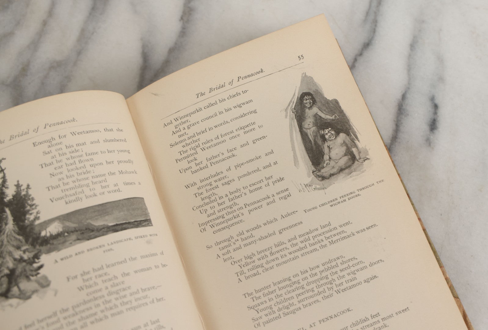 Lot 144 - "Poems" Antique Poetry Book By John G. Whittier, Vignet Edition, With 100 Illustrations By William A. Mccullough, Frederick A. Stokes Company, Publishers, New York, 1893