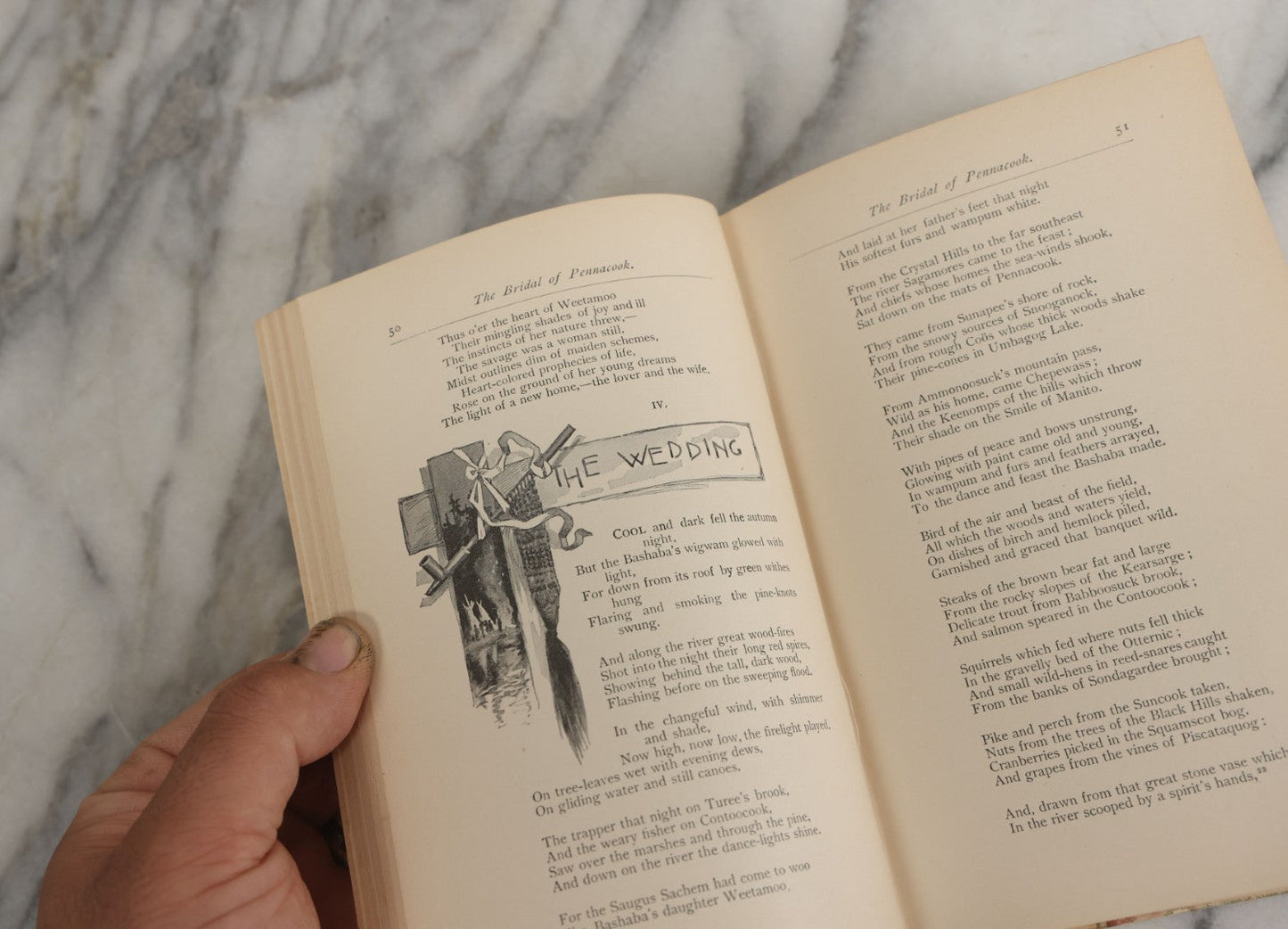 Lot 144 - "Poems" Antique Poetry Book By John G. Whittier, Vignet Edition, With 100 Illustrations By William A. Mccullough, Frederick A. Stokes Company, Publishers, New York, 1893