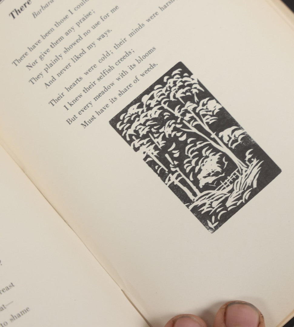 Lot 145 - "Galaxy, An Anthology" Vintage Esoteric Poetry Book Compiled By Beatrix Reynolds And James Gabelle, Illustrated With Linoleum Cuts By Leander Leitner Signed By Gabelle, The Gayren Press, Publishers, Ridgewood, New Jersey, 1934