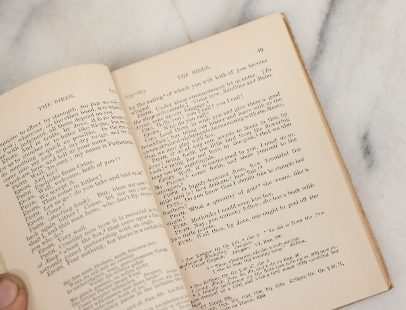 Lot 150 - "Aristophanes' Birds Frogs And Clouds" Antique Book Translated With Notes By William James Hickie With An Introduction By Edward Brooks, Jr., David Mckay, Publisher, Philadelphia, 1899