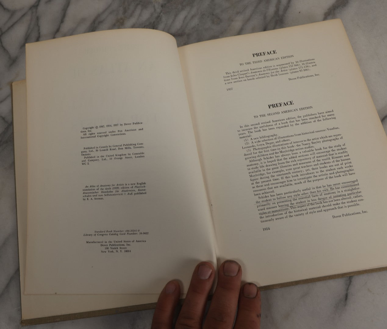 Lot 152 - "An Atlas Of Anatomy For Artists" Vintage Profusely Illustrated Anatomy Drawing Book By Fritz Schider, Dover Publications Inc., New York, 1957, Third American Edition