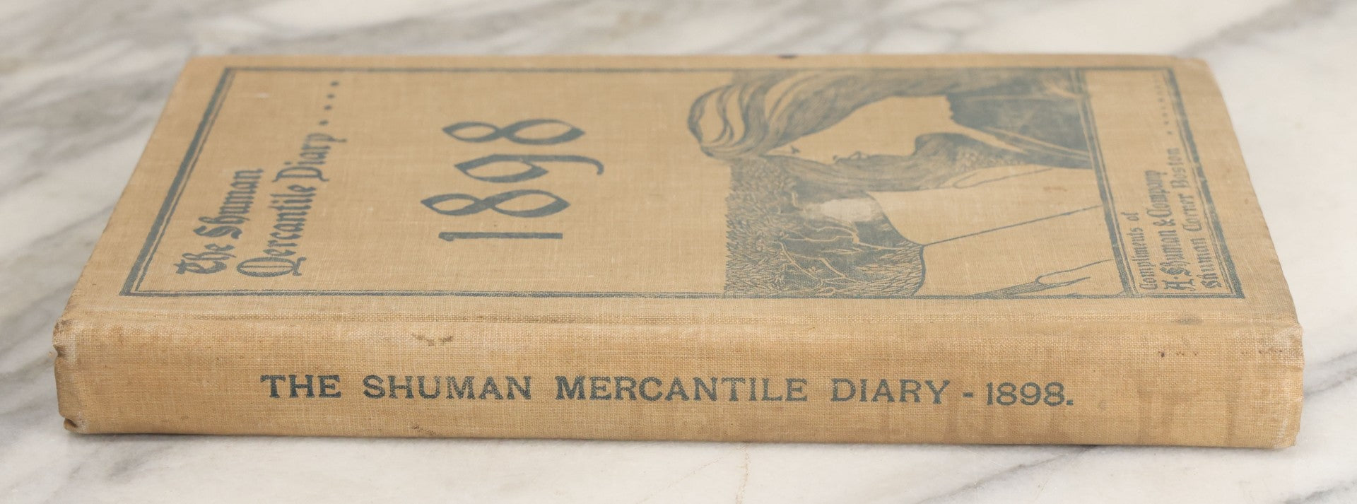 Lot 159 - "The Shuman Mercantile Diary, 1898" Antique Advertising Trade Book And Log Compliments Of A. Shuman & Company, Boston