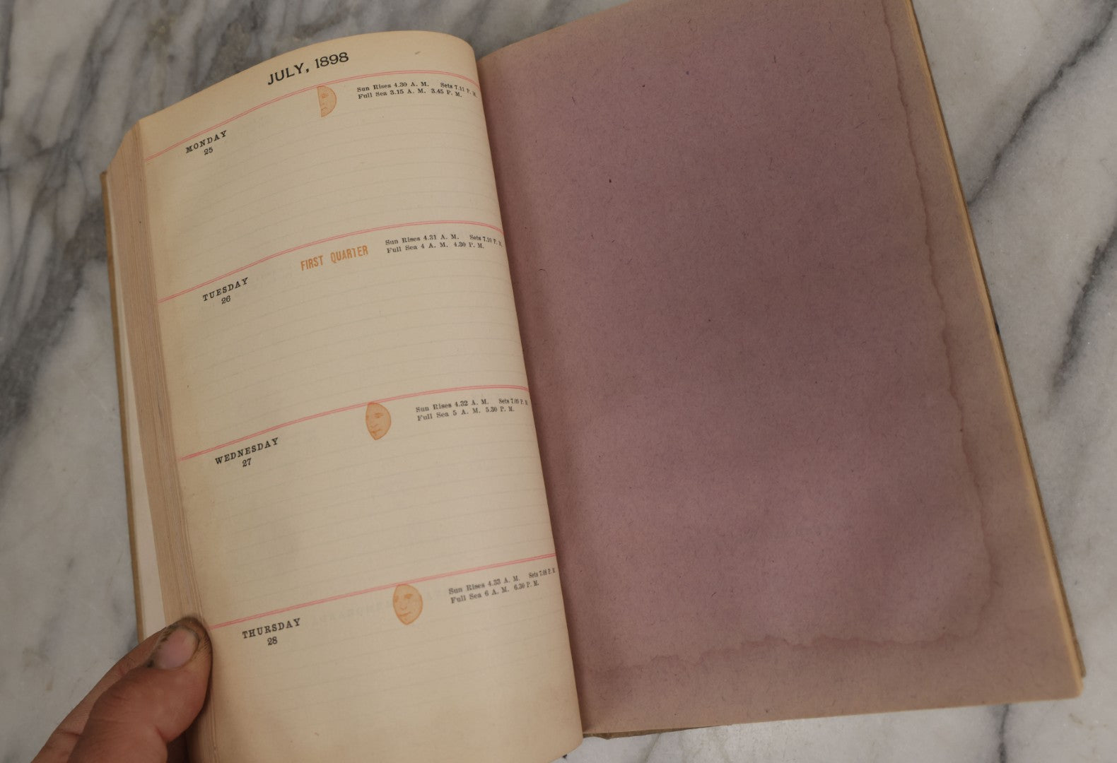 Lot 159 - "The Shuman Mercantile Diary, 1898" Antique Advertising Trade Book And Log Compliments Of A. Shuman & Company, Boston