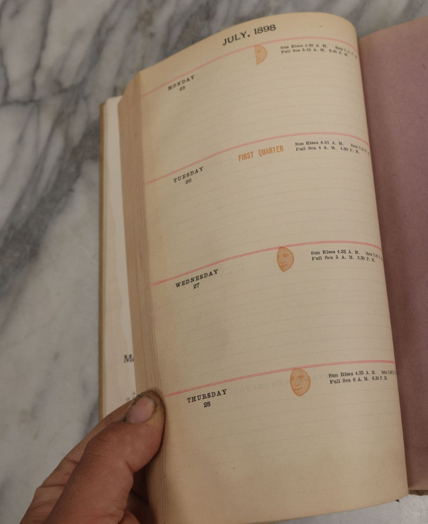 Lot 159 - "The Shuman Mercantile Diary, 1898" Antique Advertising Trade Book And Log Compliments Of A. Shuman & Company, Boston
